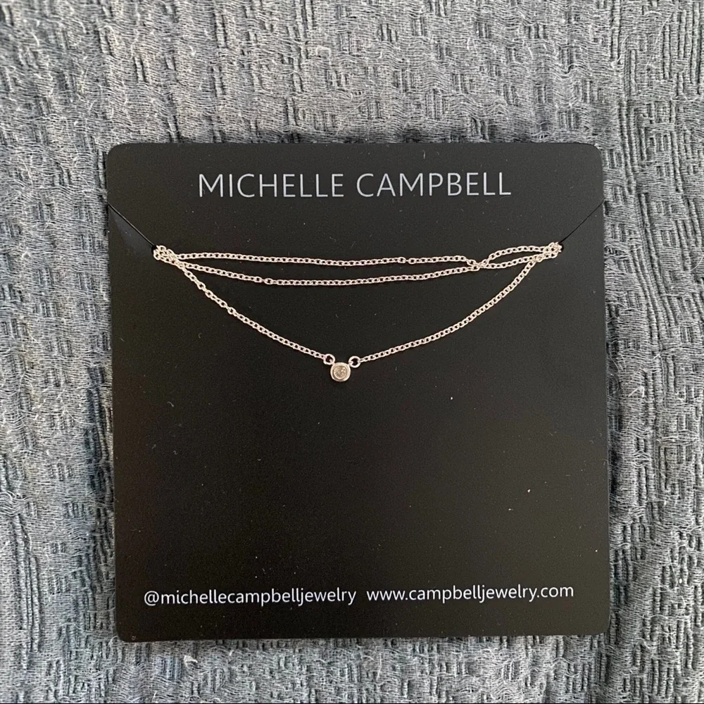 Michelle Campbell Diamond Bezel Necklace - Picture 2 of 4